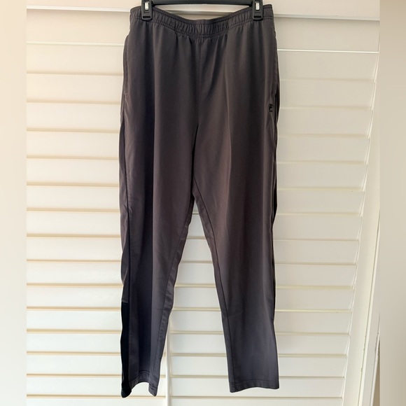 Fila Gray Sweatpants with Elastic Waistband and Tapered Ankles