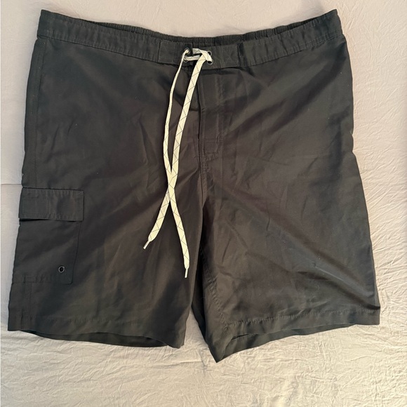 Merona Gray Mesh-Lined Swim Trunks
