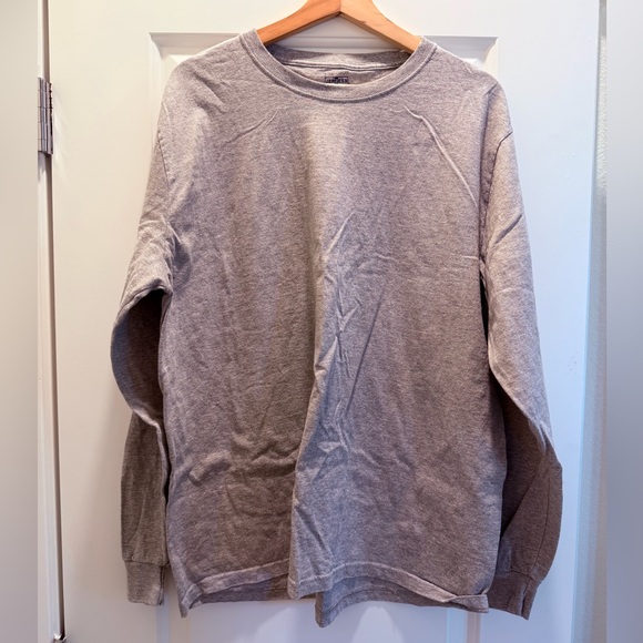 Jerzees Heather Gray Long Sleeve Tee