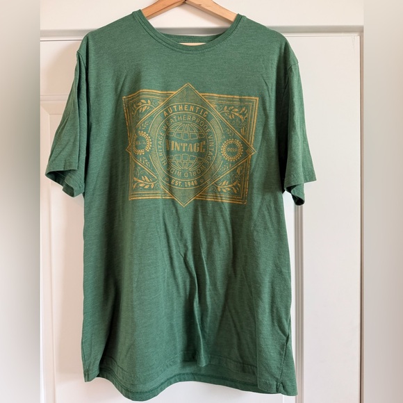 Weatherproof Green and Gold Graphic Tee