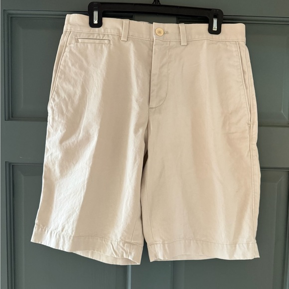 Banana Republic Men's Cream Flat Front Shorts