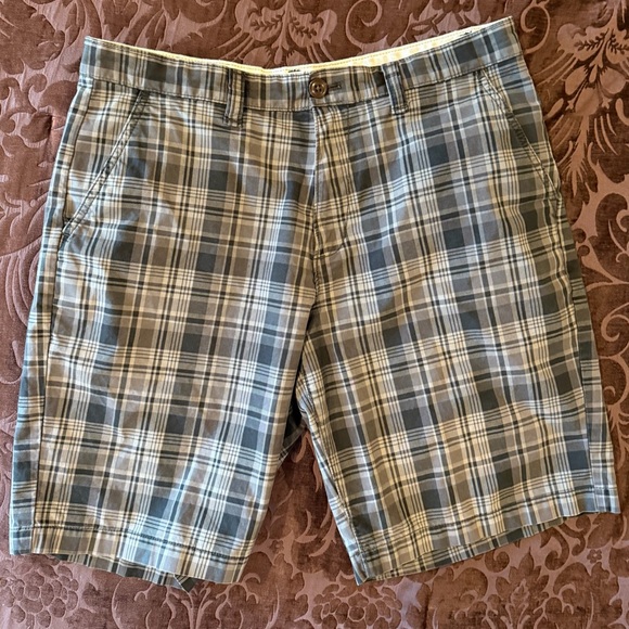 Eddie Bauer Gray and Black Plaid Men's Shorts