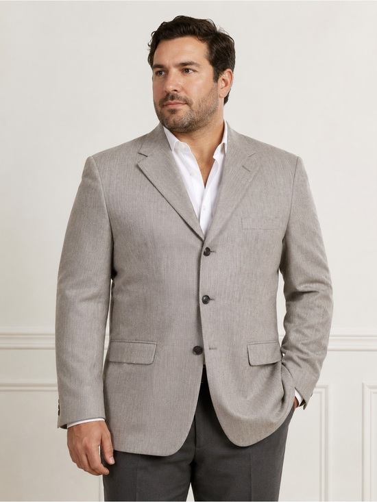 Stafford Light Gray Sport Coat with Subtle Texture