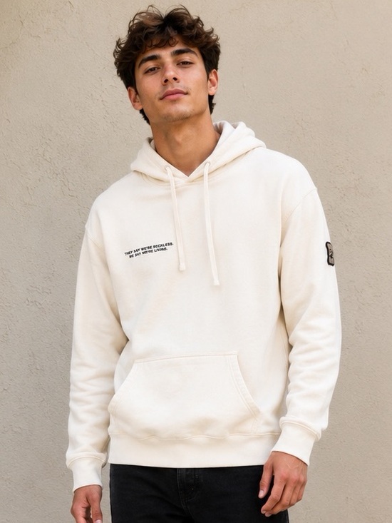 Open Planes Cream Hoodie “They say we’re reckless. We say we’re living.”